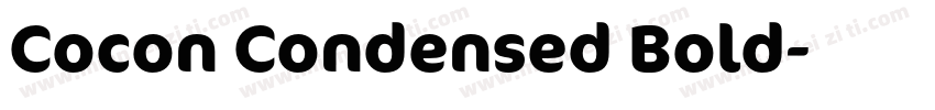 Cocon Condensed Bold字体转换